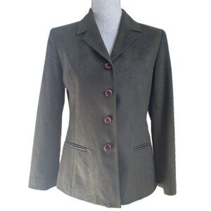 TALBOTS  Forest Green ultra Suede Blazer Size 4